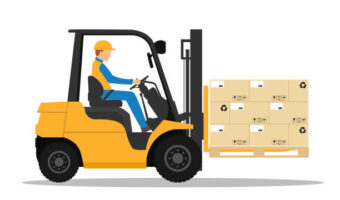 Industrial forklift vector design